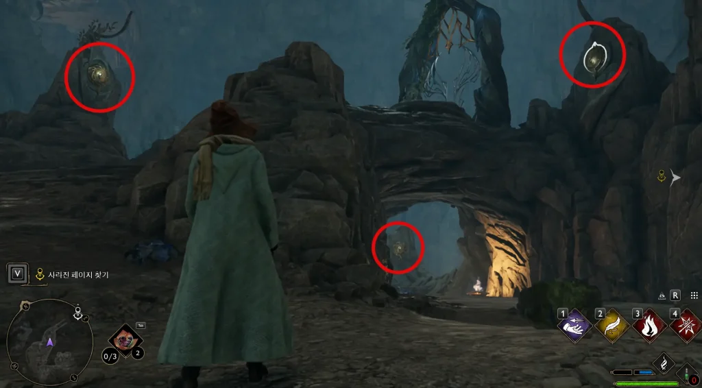 세번째 문 열때 버튼 보는 위치